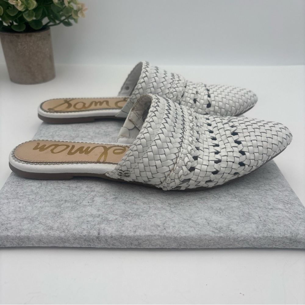 Sam‎ Edelman White Woven Mules - Picture 3 of 8